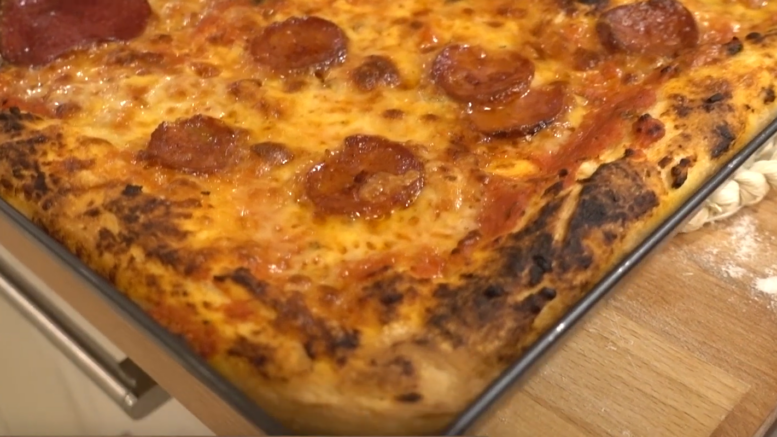 Amerikanischer pizzaboden